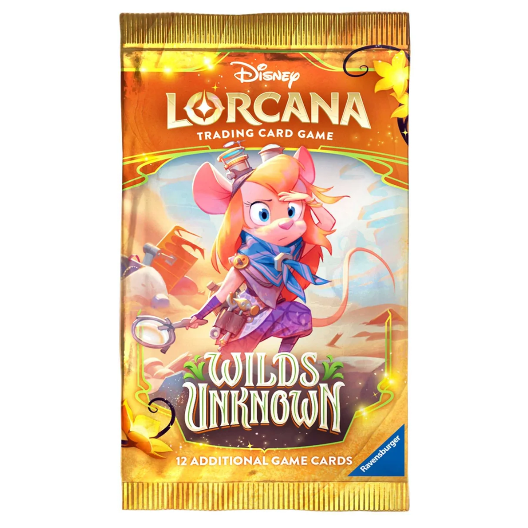 Disney Lorcana Wilds Unknown Set 12 booster pack featuring Gadget artwork