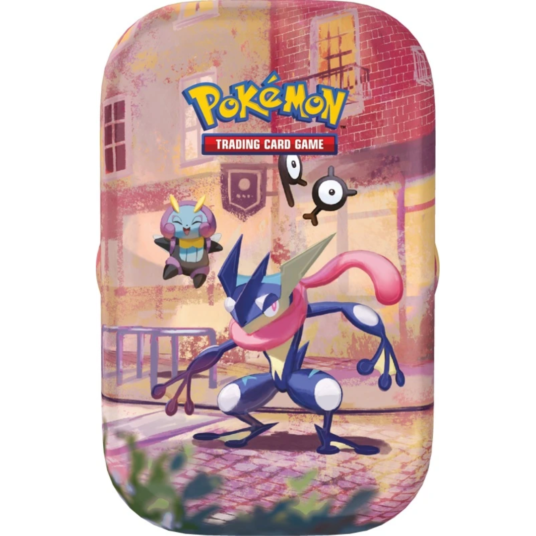 Pokémon TCG 30th Celebration Mini Tin Night design featuring Greninja