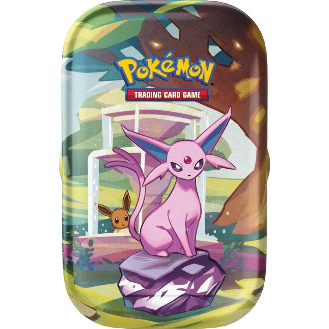 Prismatic Evolutions Mini Tin Espeon sealed Pokémon TCG product