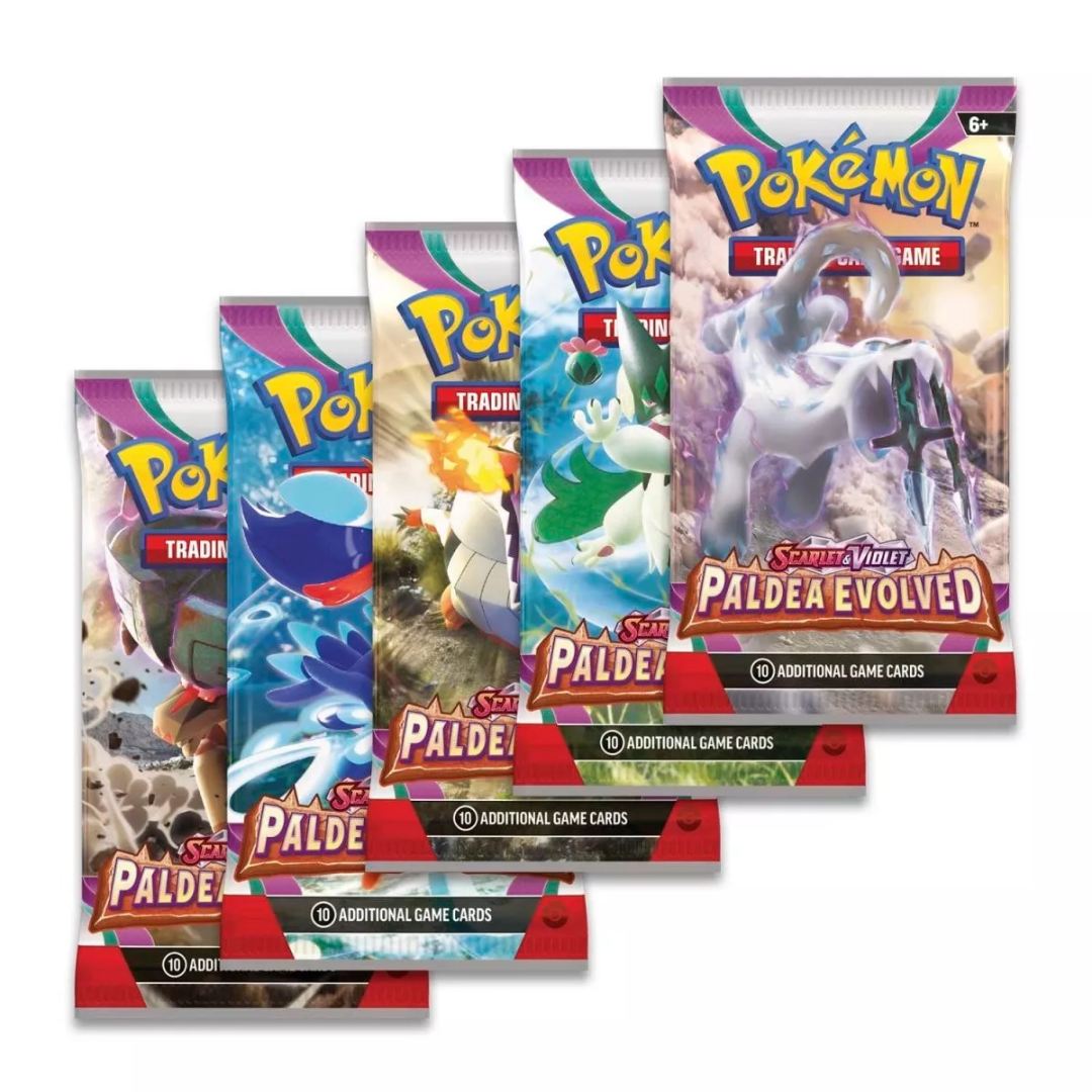 Buy Pokémon Scarlet & Violet Paldea Evolved 5 x Booster Packs [All Arts] Online at My TCG with competitive pricing and fast shipping