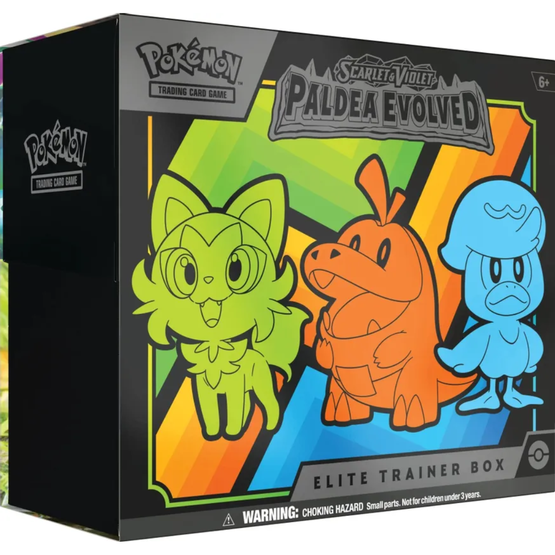 Buy Pokémon Scarlet & Violet Paldea Evolved Elite Trainer Box Online at My TCG with competitive pricing and fast shipping