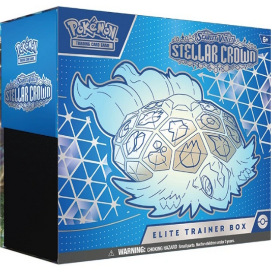 Buy Pokémon Scarlet & Violet Stellar Crown Elite Trainer Box Online at My TCG with competitive pricing and fast shipping