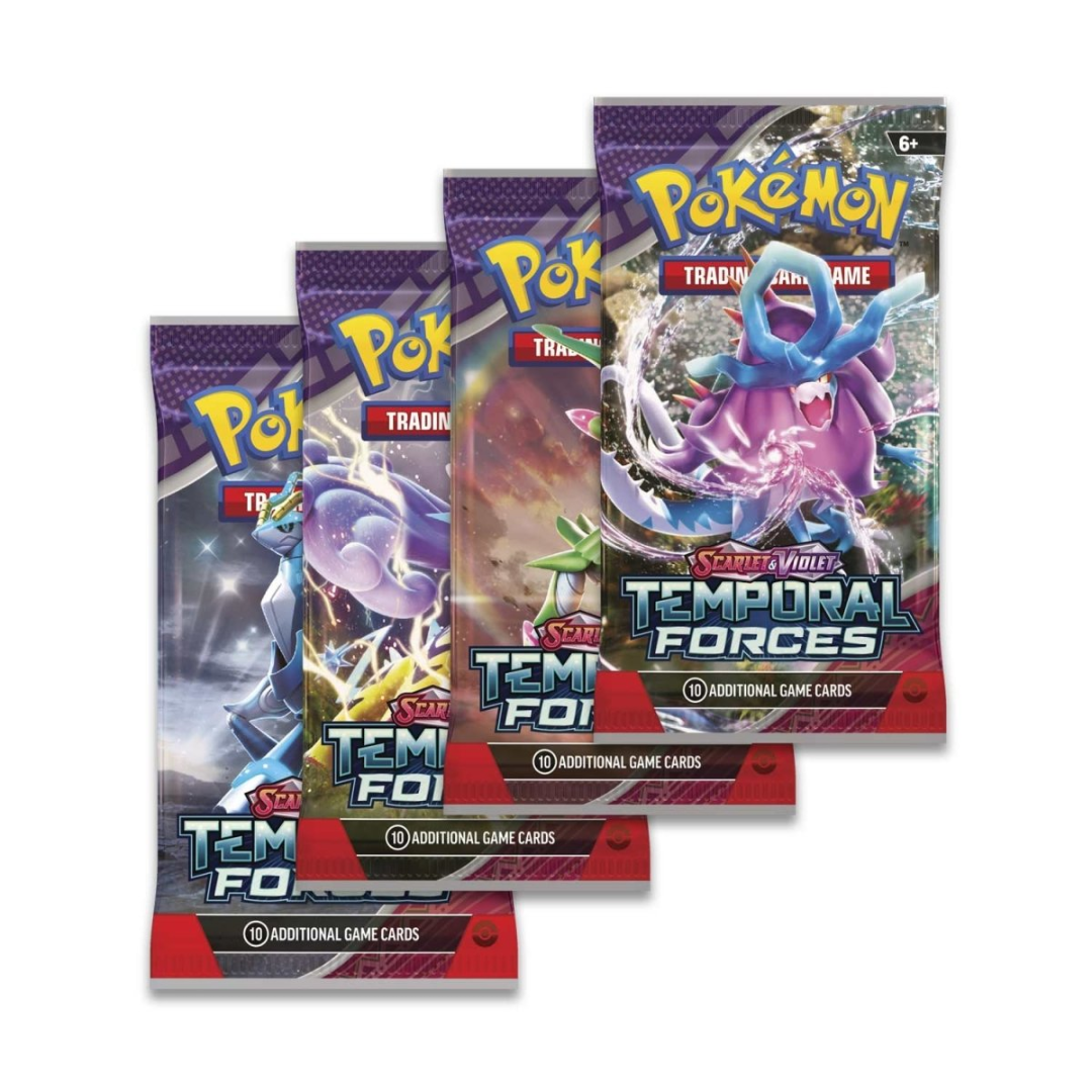 Buy Pokémon Scarlet & Violet Temporal Forces 4 x Booster Packs [All Arts] Online at My TCG with competitive pricing and fast shipping