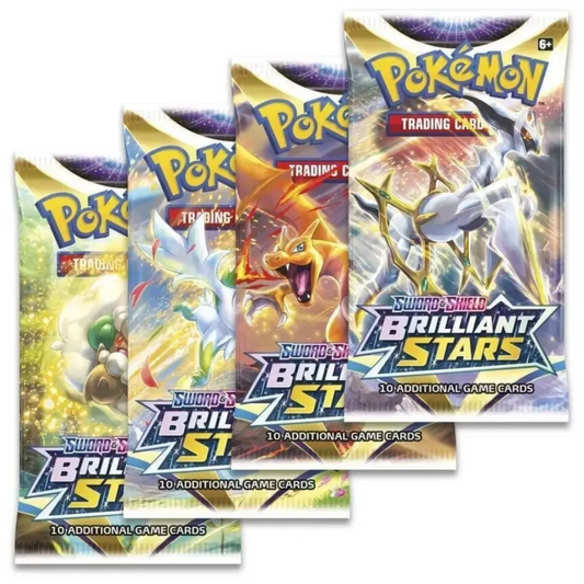 Buy Pokémon Sword & Shield Brilliant Stars 4 x Booster Packs [All Arts] Online at My TCG with competitive pricing and fast shipping