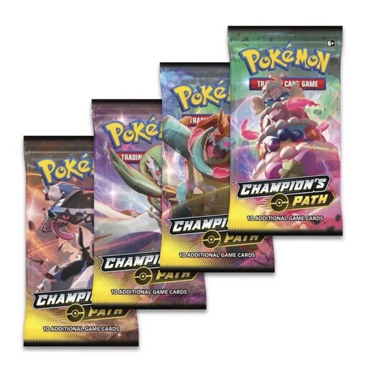 Buy Pokémon Sword & Shield Champions Path 4 x Booster Pack [All Arts] Online at My TCG with competitive pricing and fast shipping