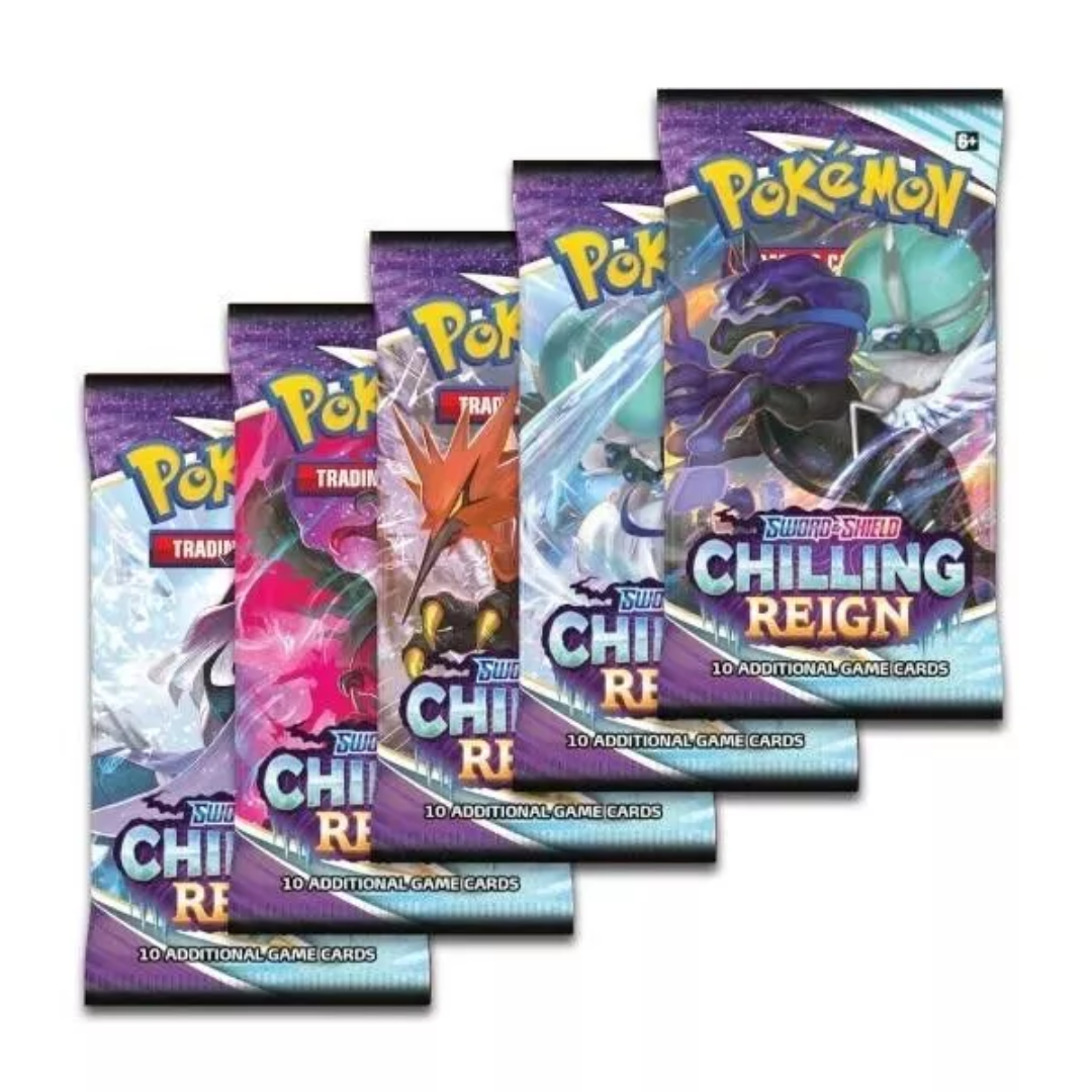 Buy Pokémon Sword & Shield Chilling Reign 5 x Booster Packs [All Arts] Online at My TCG with competitive pricing and fast shipping