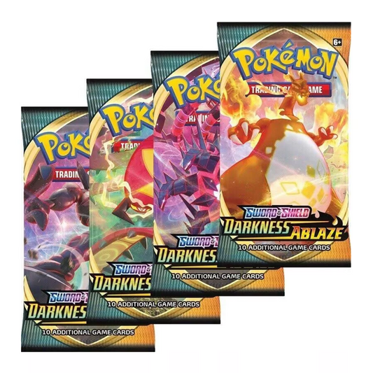 Buy Pokémon Sword & Shield Darkness Ablaze 4 x Booster Packs [All Arts] Online at My TCG with competitive pricing and fast shipping