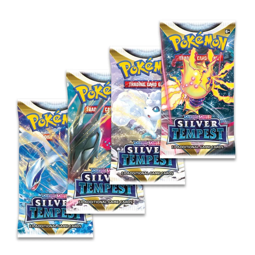 Buy Pokémon Sword & Shield Silver Tempest 4 x Booster Packs [All Arts] Online at My TCG with competitive pricing and fast shipping