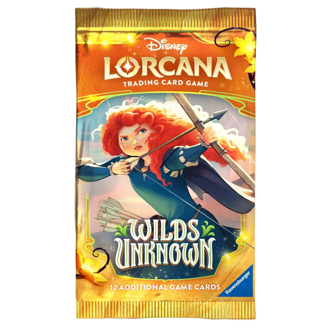 Disney Lorcana Wilds Unknown Set 12 booster pack featuring Merida from Brave