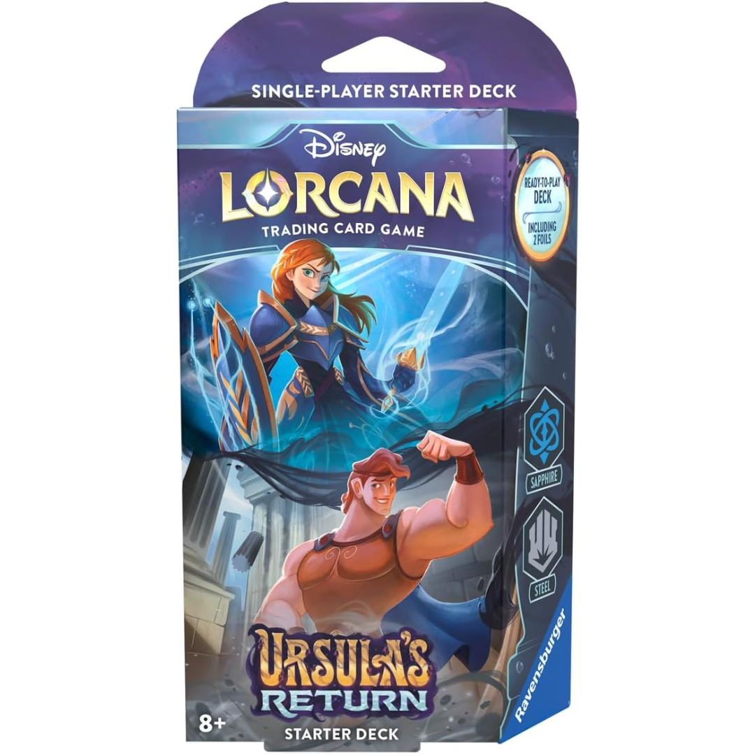 Disney Lorcana Ursula's Return Anna and Hercules Sapphire and Steel Starter Deck