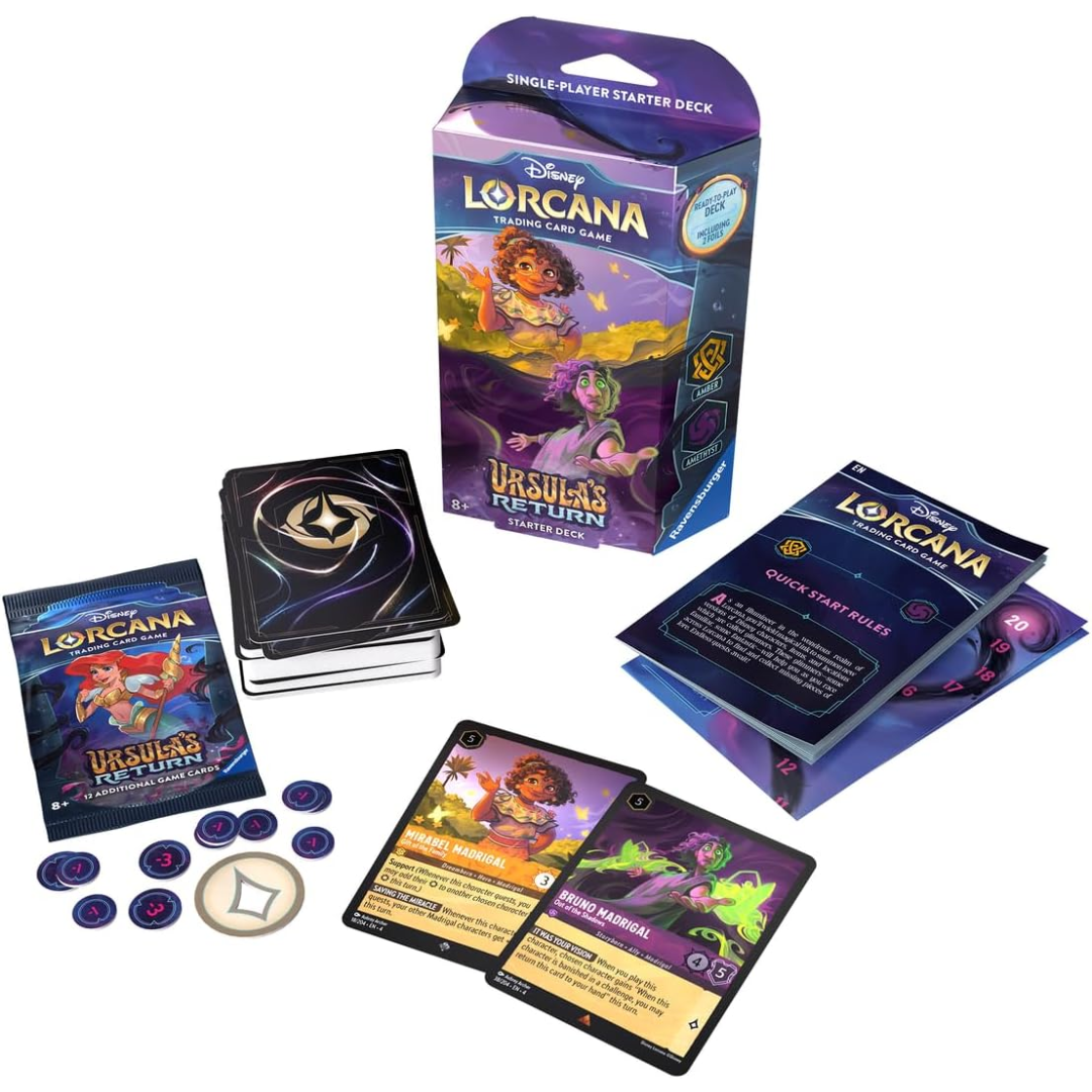 Disney Lorcana Ursula's Return Mirabel and Bruno Starter Deck contents