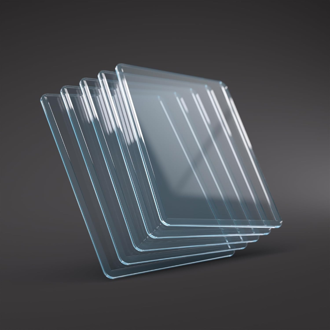 Multiple clear Gamegenic Premium 35pt rigid toploaders
