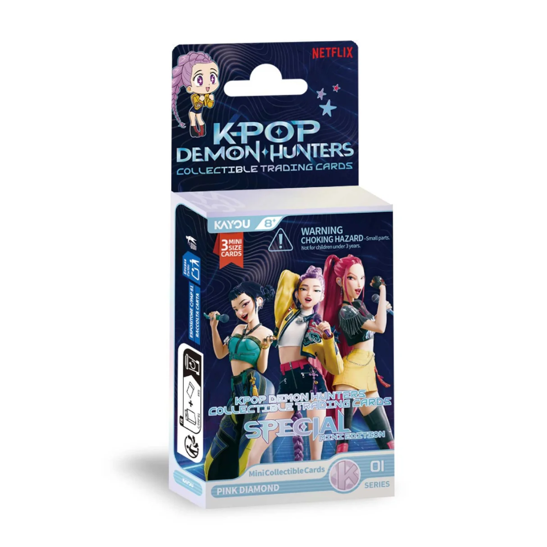 KPop Demon Hunters Special Mini Edition Series 1 sealed mini card box containing 3 collectible cards