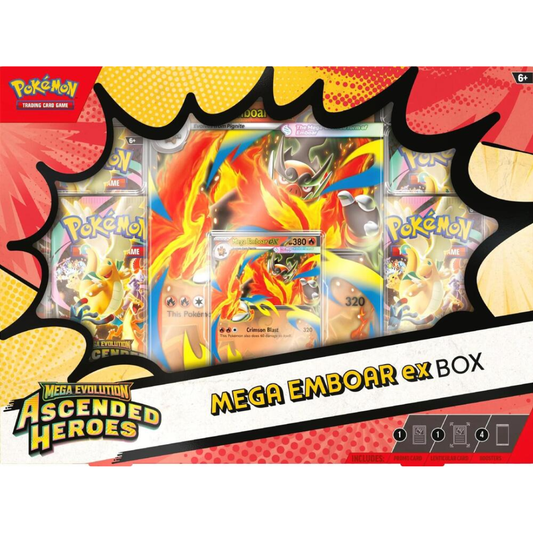 Mega Evolution Ascended Heroes Mega Emboar ex Box Pokémon TCG sealed product