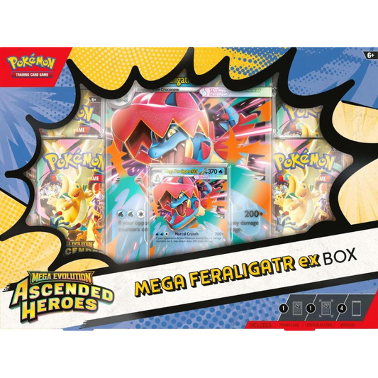 Mega Evolution Ascended Heroes Mega Feraligatr ex Box Pokémon TCG sealed product