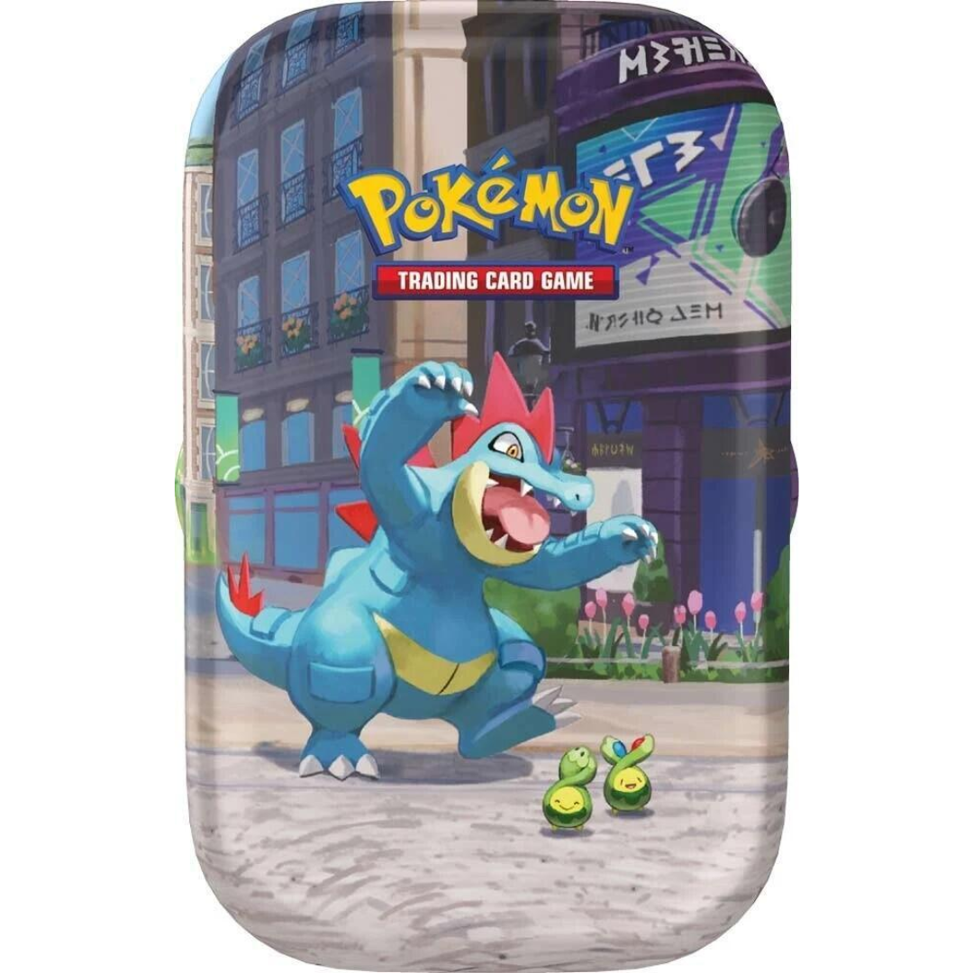 Pokémon Lumiose City Mini Tin Feraligatr and Budew sealed Pokémon TCG product
