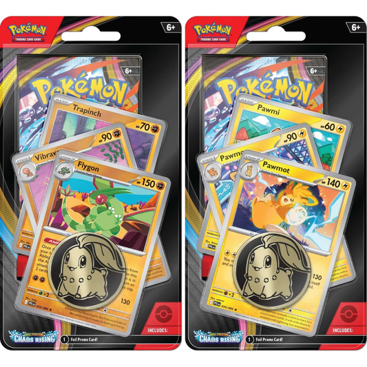 Pokémon TCG Mega Evolution Chaos Rising Premium Checklane Blister Pawmot and Flygon options