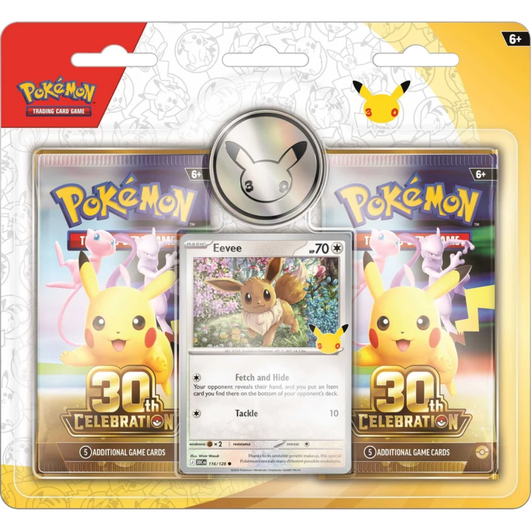 Pokémon TCG 30th Celebration 2-Pack Blister with Eevee promo card