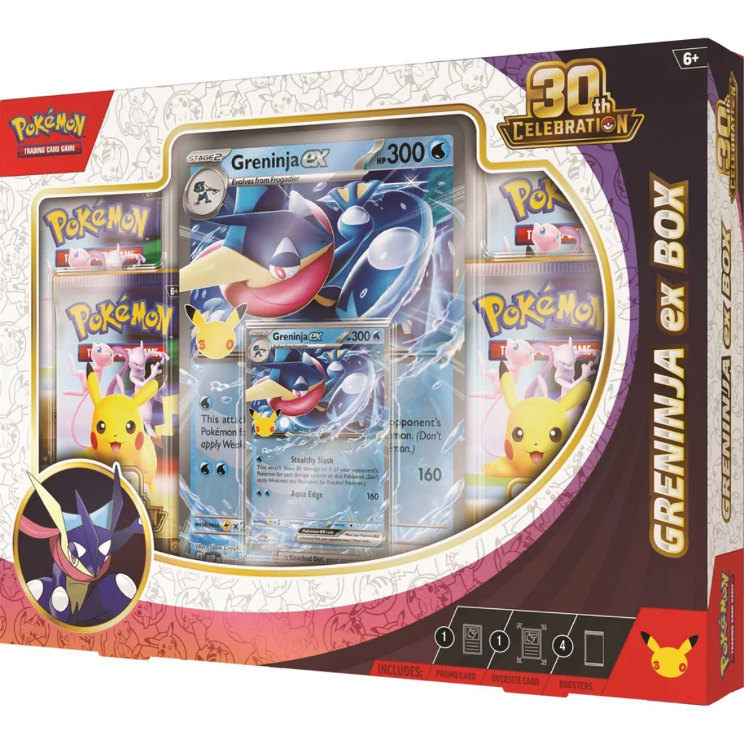 Pokémon TCG 30th Celebration Greninja ex Box side view