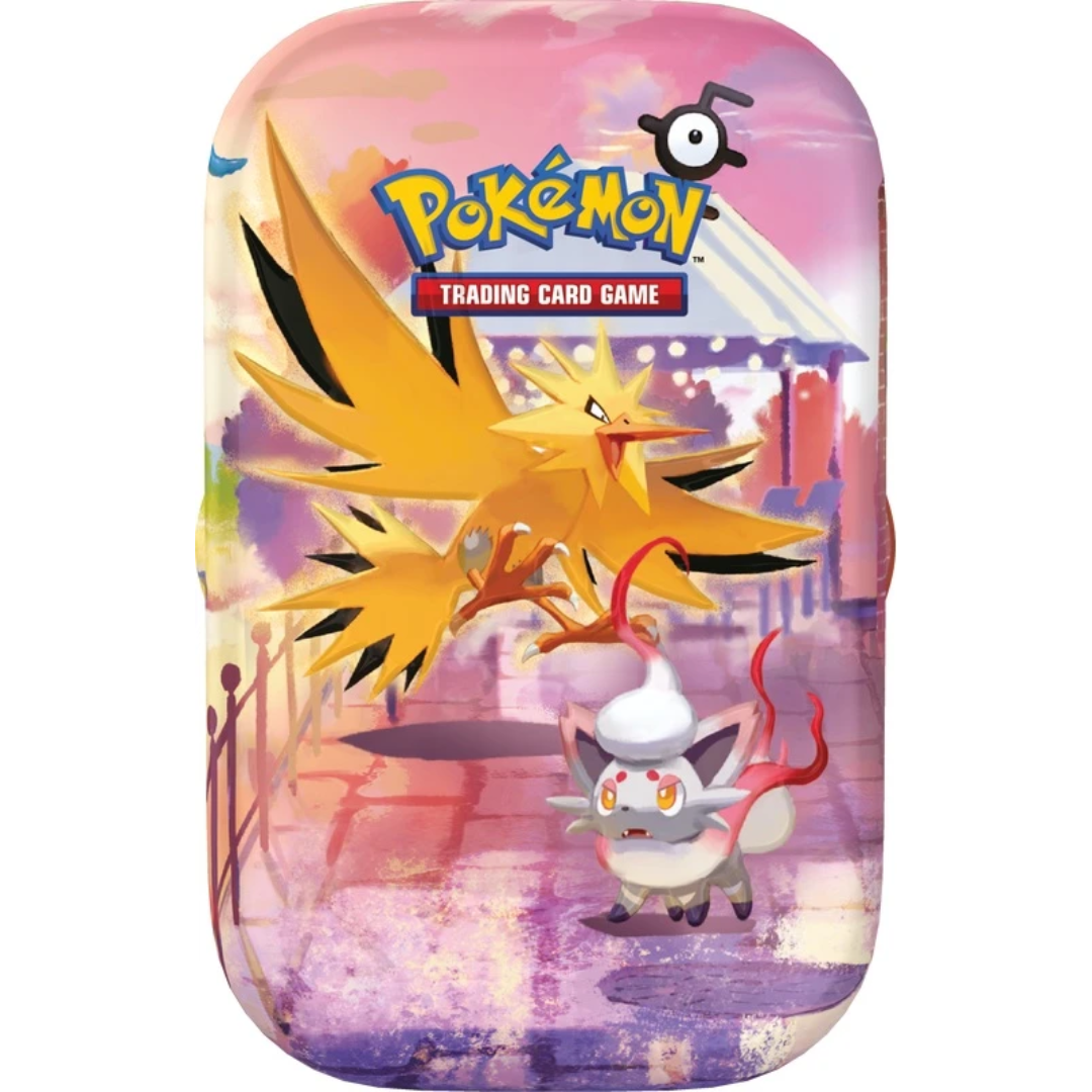 Pokémon TCG 30th Celebration Mini Tin Night design featuring Zapdos