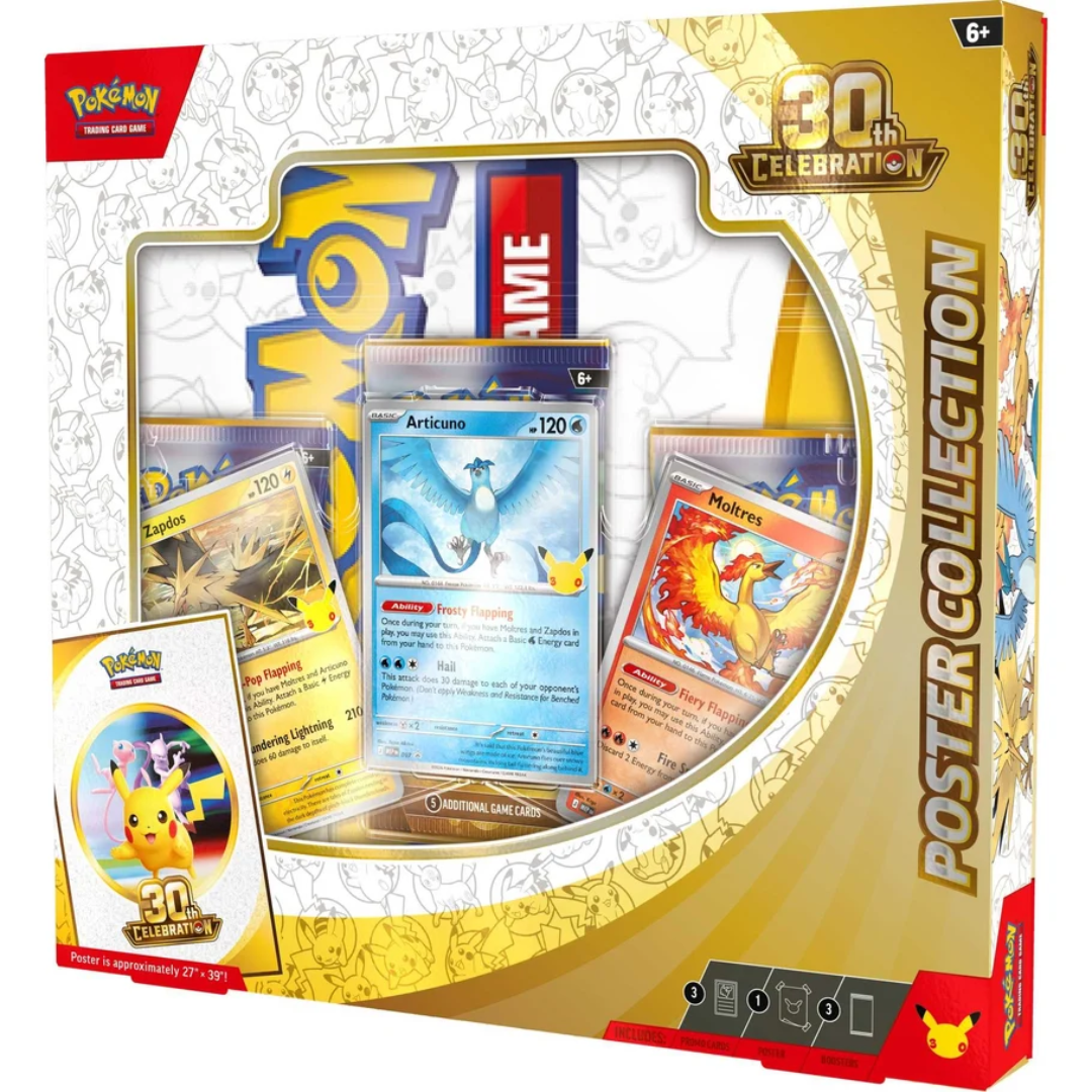 Pokémon TCG 30th Celebration Poster Collection side view