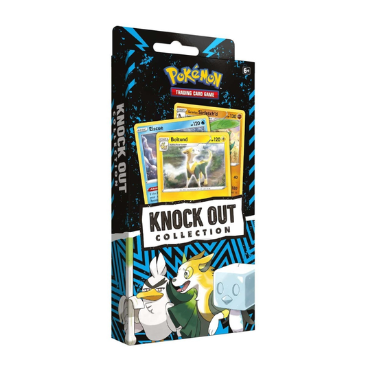 Pokémon TCG Knock Out Collection featuring Boltund Eiscue and Galarian Sirfetch'd
