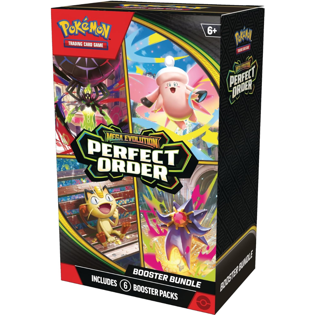 Pokémon TCG Mega Evolution Perfect Order Booster Bundle side view