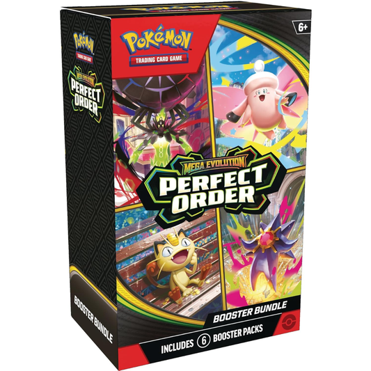 Pokémon TCG Mega Evolution Perfect Order Booster Bundle with 6 booster packs