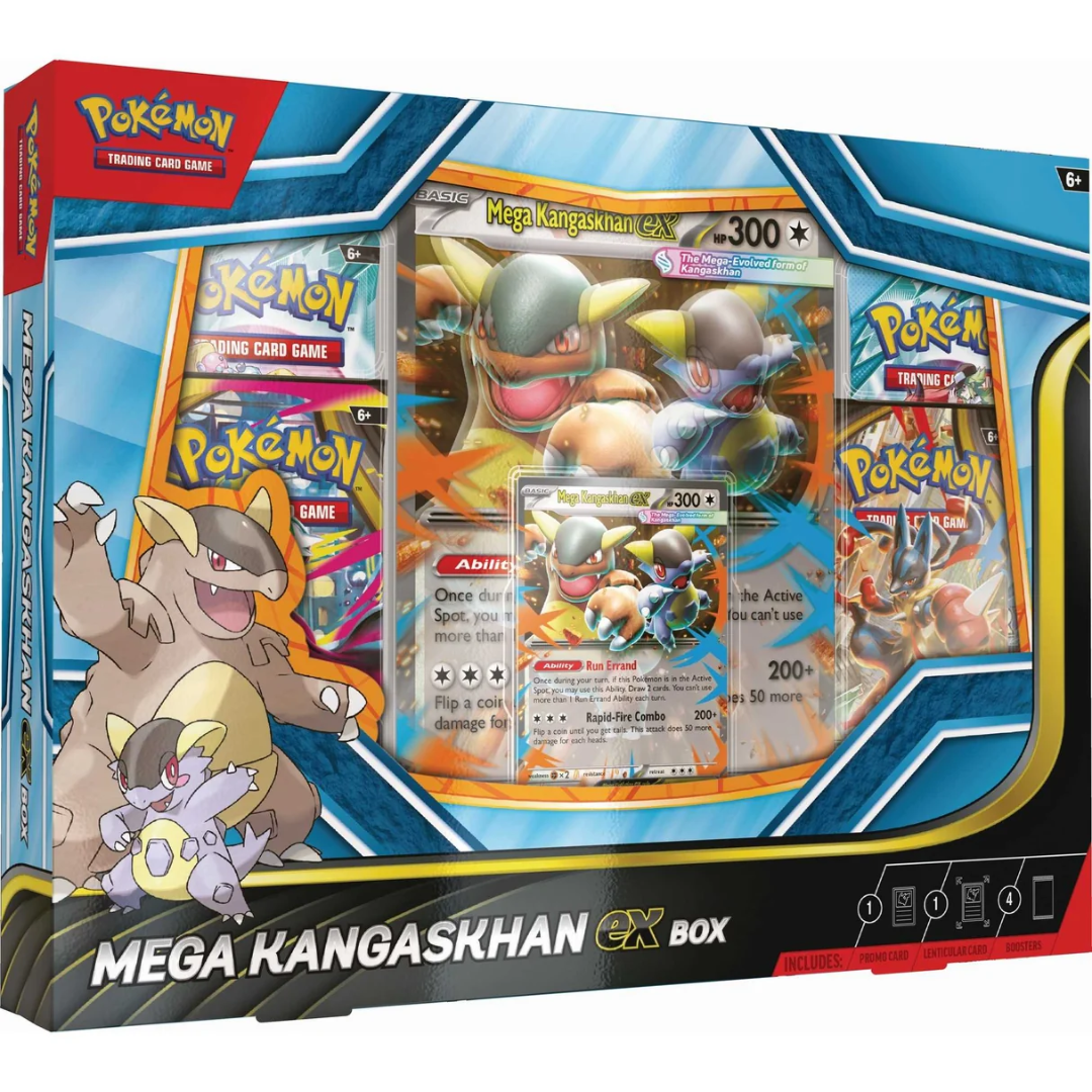Pokémon TCG Mega Kangaskhan ex Box angled view