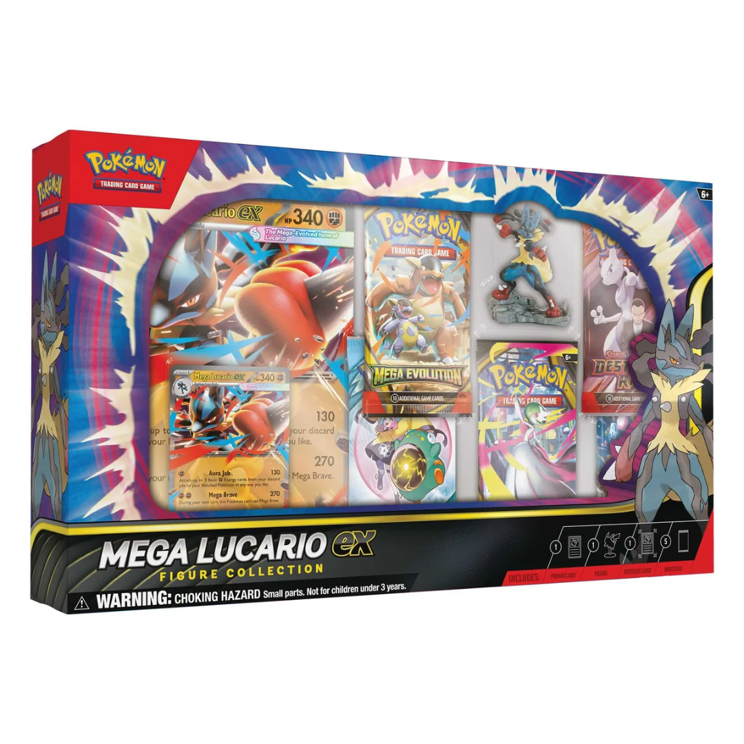 Pokémon TCG Mega Lucario ex Figure Collection angled view