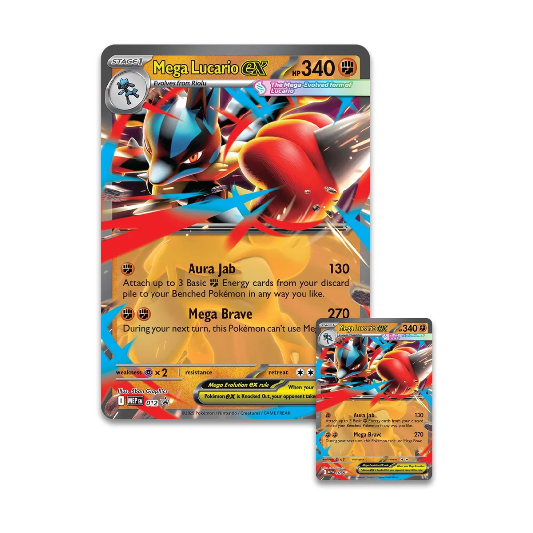 Mega Lucario ex promo and oversized cards