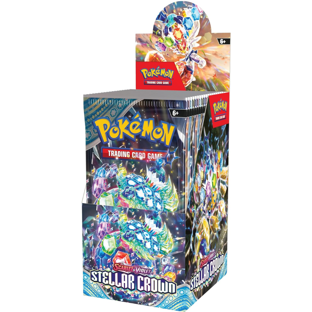 Pokémon TCG Scarlet and Violet Stellar Crown Half Booster Box side view
