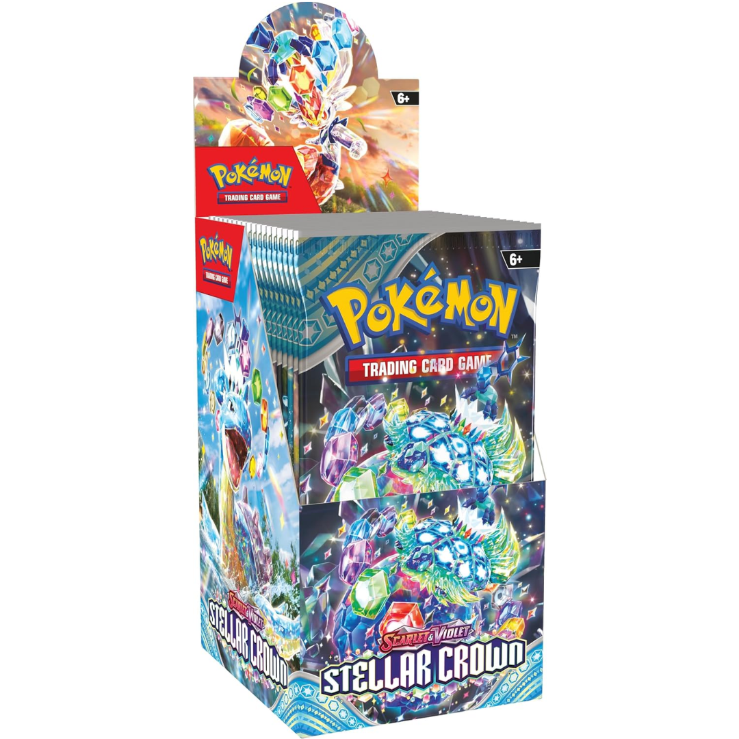 Pokémon TCG Scarlet and Violet Stellar Crown Half Booster Box with 18 booster packs