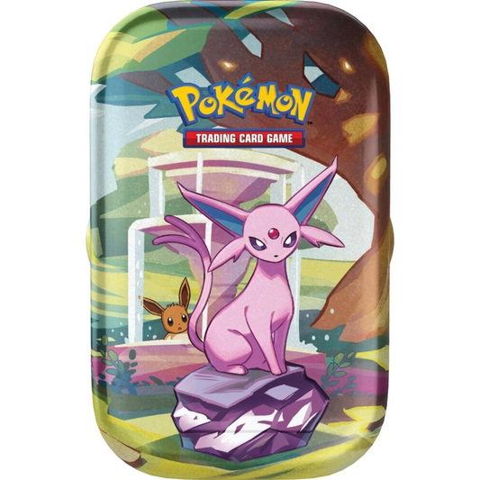 Prismatic Evolutions Mini Tin Espeon sealed Pokémon TCG product