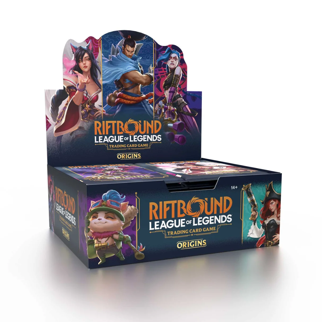 Riftbound League of Legends Origins Booster Display containing 24 booster packs