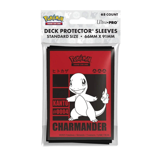 Ultra PRO Pokémon Charmander Deck Protector Sleeves 65 Count retail packaging