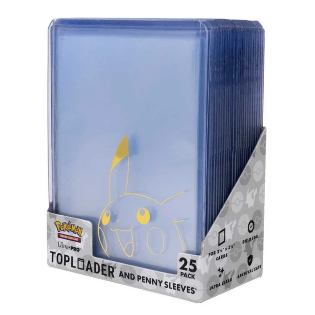 Ultra PRO Pokémon Pikachu Toploader and Penny Sleeves Combo Pack 25 Pack